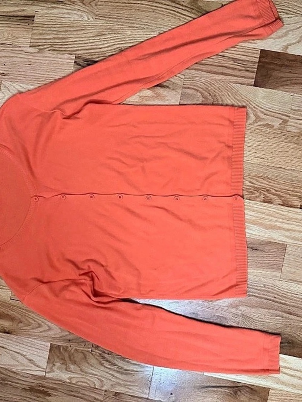 United Colors of Benetton Women's Orange Button-Front Cardigan
